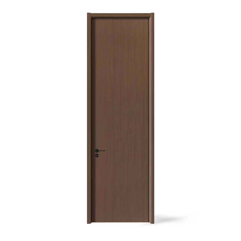 Zwart notenfineer PVC massief houten binnendeur Zwart notenfineer PVC massief houten binnendeur